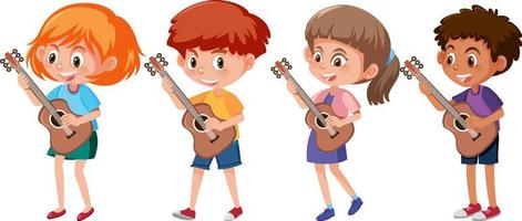 concept de groupe de musique pour enfants en dessin animé vecteur