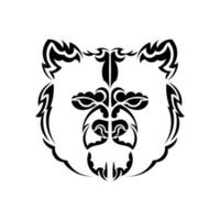 motifs de visage d'ours. style maori. vecteur.