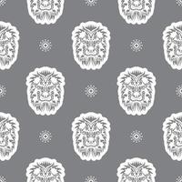 modèle sans couture avec une tête de lion dans un style simple. bon pour les vêtements, les textiles et les imprimés. vecteur