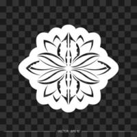 imprimez le motif de lotus dans un style simple. isolé. illustration vectorielle. vecteur