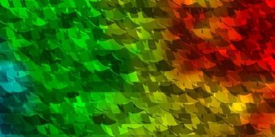 toile de fond de vecteur multicolore clair avec des lignes, des triangles.