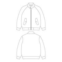 modèle baracuta veste vector illustration design plat contour vêtements