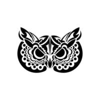 hibou de style bohème. impression de t-shirt, conception de couverture mobile. vecteur