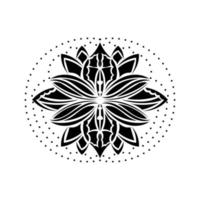 motif de lotus dans un style simple. symbole du yoga. isolé. illustration vectorielle. vecteur