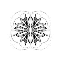 motif de lotus dans un style simple. isolé. illustration vectorielle. vecteur