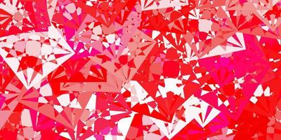 fond de vecteur rose clair, rouge avec des formes polygonales.