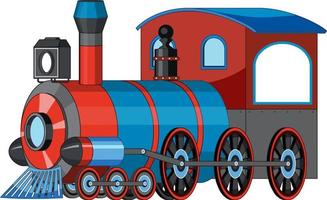 locomotive à vapeur train style vintage vecteur