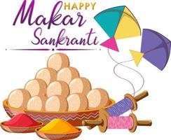 bonne journée makar sankranti vecteur