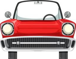 voiture rouge classique en style cartoon vecteur