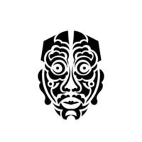 masque Tiki. motif maori ou polynésien. bon pour les impressions et les tatouages. isolé. vecteur
