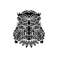 tatouage de hibou. chouette à partir de motifs. vecteur