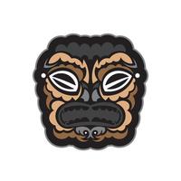 visage de modèle maori. masque de style samoan. imprimé polynésien pour t-shirts, tasses, étuis de téléphone et plus encore. identité d'entreprise exclusive. illustration vectorielle. vecteur