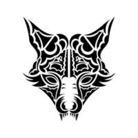 tatouage tête de renard. illustration vectorielle vecteur