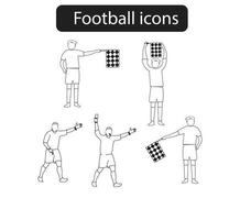 un ensemble d'icônes de football vecteur