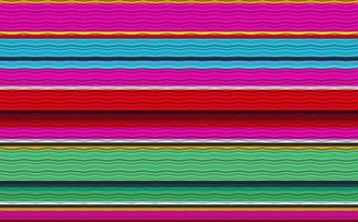 motif vectoriel de rayures de couverture mexicaine. arrière-plan pour décor de fête cinco de mayo ou motif de tissu ethnique mexique avec des rayures colorées. serape zig zag design couleur vibrante modèle illustration vectorielle