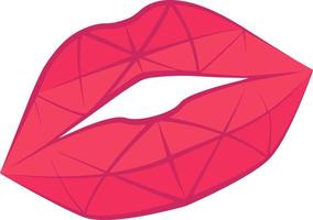 des lèvres rouges sexy se détachent sur un fond transparent. baiser aérien, belles lèvres, beauté, rouge à lèvres, cosmétiques. illustration vectorielle. vecteur