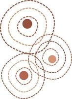 cercles abstraits dans des tons neutres. illustration vectorielle simple, pour enfants, magazines, publicité, logo, applications mobiles. vecteur