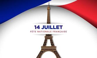 14 juillet fête nationale en français vecteur
