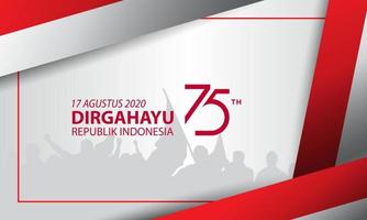 modèle de fond de la fête de l'indépendance indonésienne. vecteur