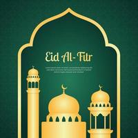 bannière eid al-fitr dégradée. - vecteur. vecteur