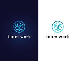 modèle de conception de logo de travail d'équipe vecteur