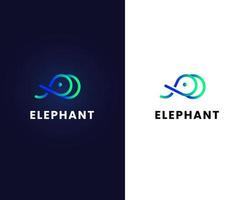 vecteur de modèle de conception de logo éléphant