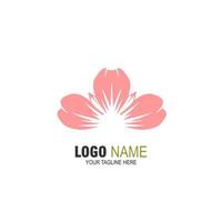 logo fleur sur fond blanc vecteur