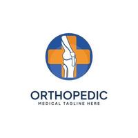 modèle vectoriel de conception de logo orthopédique, logo médical orthopédique.