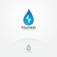 création de logo d'énergie de l'eau