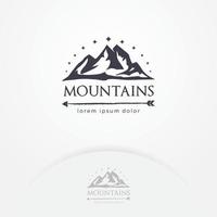 création de logo de montagne vecteur