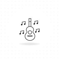 conception d'icône de guitare vecteur