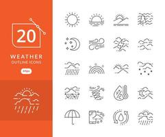 conception d'icône météo set vector