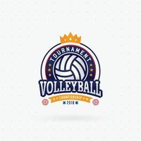 logo du tournoi de volley-ball vecteur