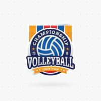 logo du tournoi de volley-ball vecteur