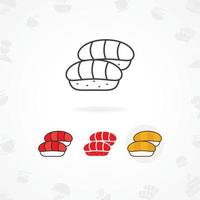 conception d'icône de sushi vecteur