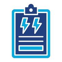 icône de deux couleurs de glyphe de politique énergétique vecteur