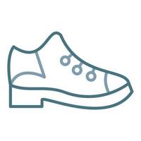 ligne de chaussures de sport deux icône de couleur vecteur