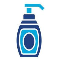 icône de deux couleurs de glyphe de bouteille de savon vecteur