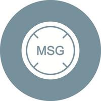 icône de fond de cercle de glyphe msg vecteur