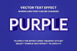 effet de texte vectoriel violet entièrement modifiable