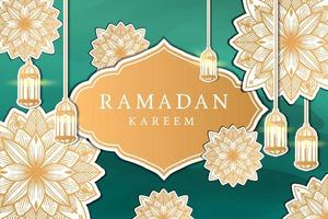 ramadan kareem illustration dessinée à la main avec ornement arabe abstrait vecteur