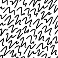 motif abstrait de formes géométriques noires sur fond blanc. une vague géométrique de fond de cercles. motif vectoriel abstrait sans couture avec une forme de spirale ronde dessinée à la main faite avec un pinceau.