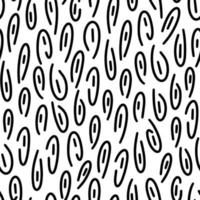 motif abstrait de formes géométriques noir sur fond blanc. une vague géométrique de fond de cercles. motif vectoriel abstrait sans couture avec une forme de spirale ronde dessinée à la main faite avec un pinceau.