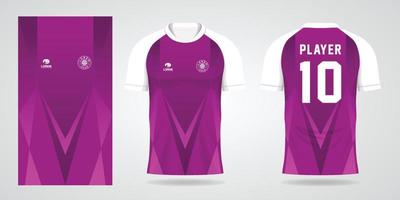 modèle de conception de maillot de chemise de sport violet vecteur