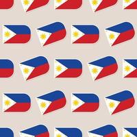 drapeau philippin sans couture dans un modèle de style plat vecteur