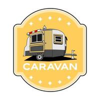 vecteur de marque de conception de logo de boutique de caravane