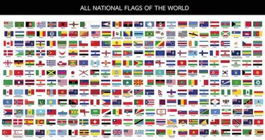 tous les drapeaux nationaux du monde vecteur
