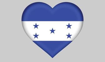 coeur drapeau honduras vecteur