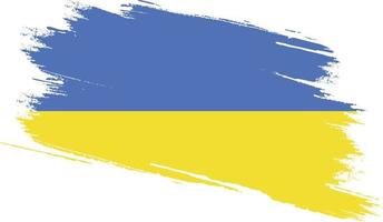 drapeau ukraine avec texture grunge vecteur