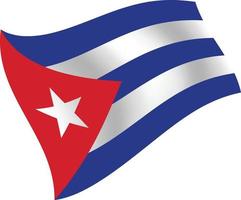 drapeau cuba agitant illustration vectorielle isolé vecteur